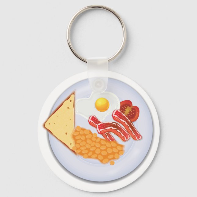 Porte-clés Grand petit déjeuner britannique (Recto)