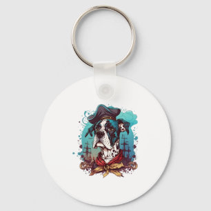 Porte-clés Grand pirate de chien Dane