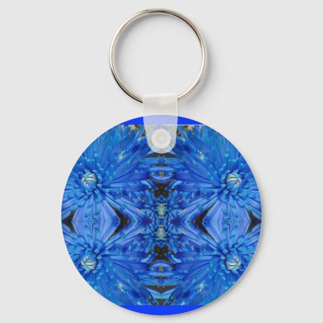 Porte-clés Grand Porte - clé bleu en miroir (Recto)