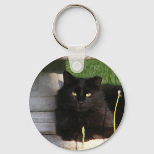 Porte-clés Grand porte - clé de ~ de chat noir