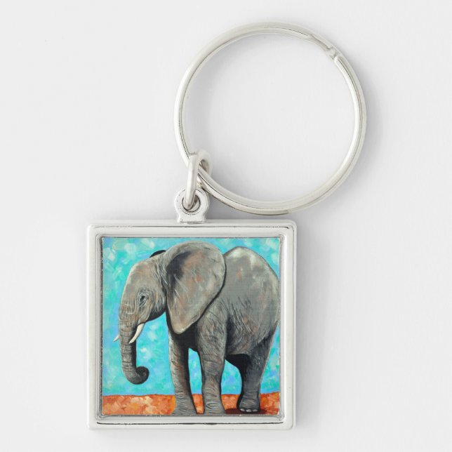 Porte-clés Grand tableau d'éléphant bébé  (Devant)