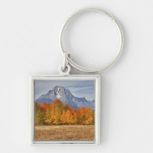 Porte-clés Grand Teton NP, Mount Moran et peupliers faux-trem