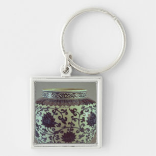 Porte-clés Grand vase bleu et blanc à Ming