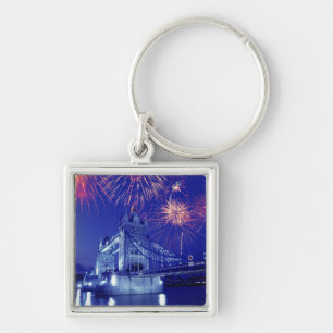 Porte-clés Grande-Bretagne, Londres. Feux d'artifice au-dessu