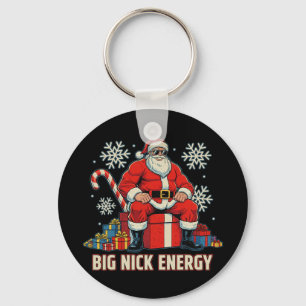Porte-clés Grande énergie Nick drôle de Père Noël Noël Vintag