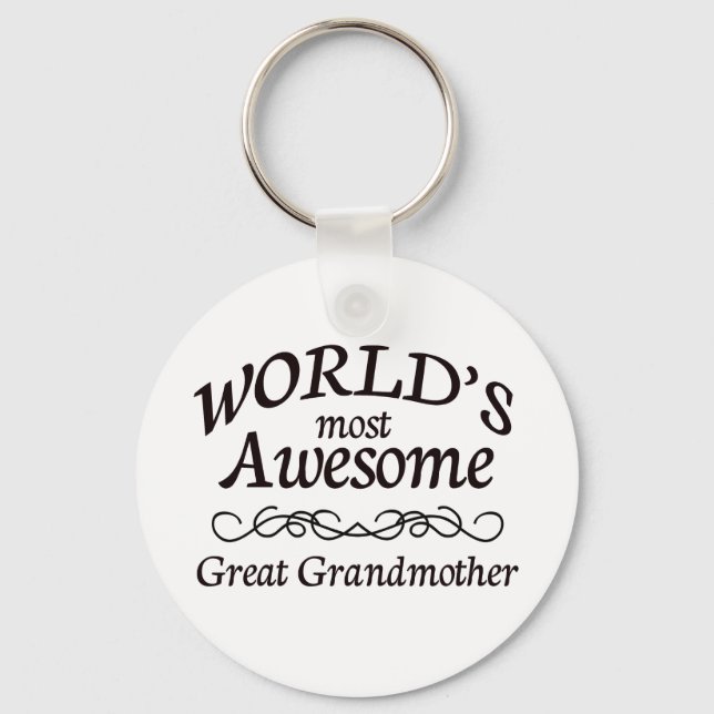 Porte-clés Grande grand-mère la plus géniale du monde (Recto)