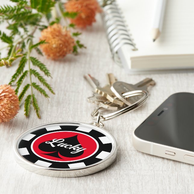 Porte-clés Grande jeton de poker Las Vegas pièce personnalisé (Côté)