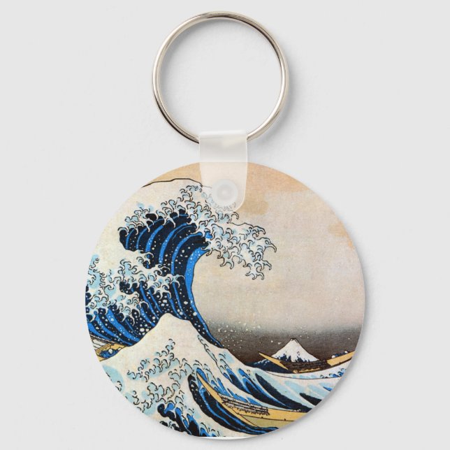 Porte-clés Grande vague, Hokusai, Ukiyo-e (Recto)