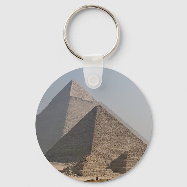 Porte-clés Grandes Pyramides de Gizeh sous un ciel bleu clair (Recto)