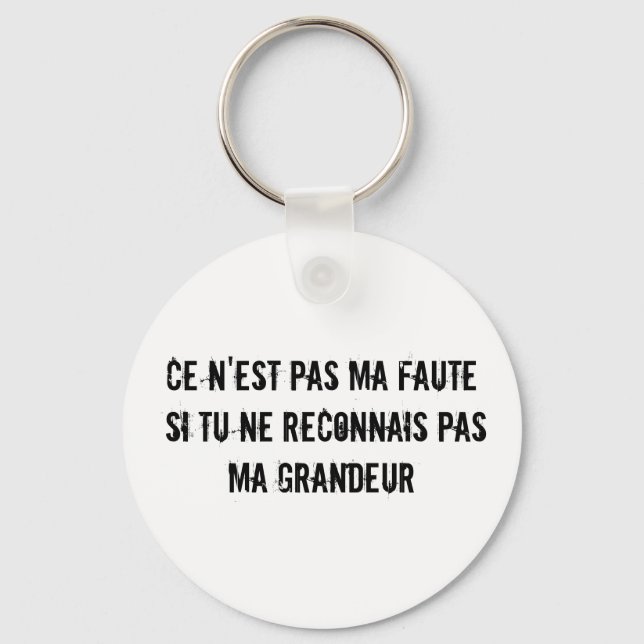 Porte-clés Grandeur (Grandeur en français) Porte - clé (Recto)