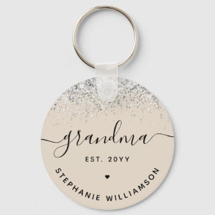 Porte-clés Grandma Est Parties scintillant Confetti Cadeaux G