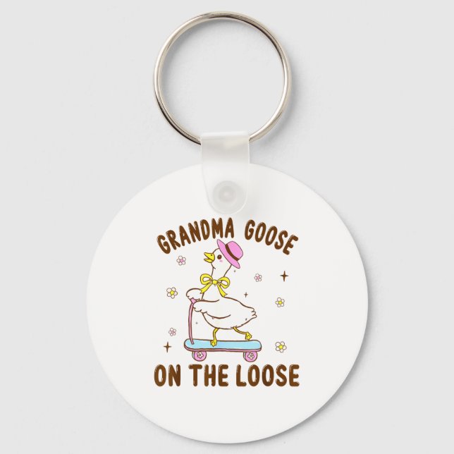 Porte-clés Grandma Goose On The Loose Funny Birthday Matching (Recto)