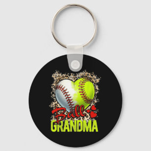 Porte-clés Grandma Mothers Day Softball Grandma Baseball Gran