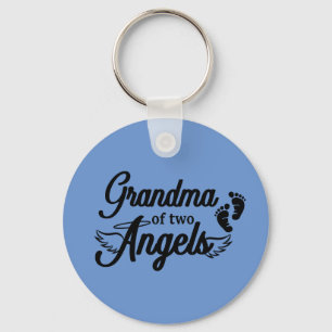 Porte-clés Grandma of Two Angels Keychain