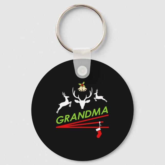 Porte-clés Grandma Reindeer Hoof Prints Christmas  (Recto)