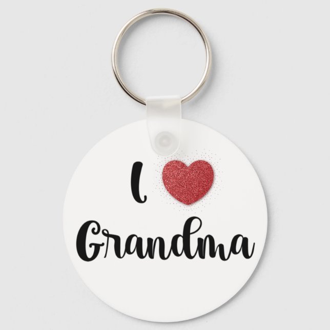 Porte-clés Grandma's Day I Love Grandma Heart Explosion Gift  (Recto)