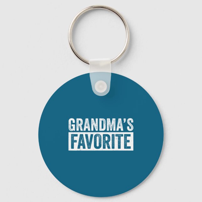 Porte-clés Grandmas Favorite Grandson Funny Granhild Granddau (Recto)