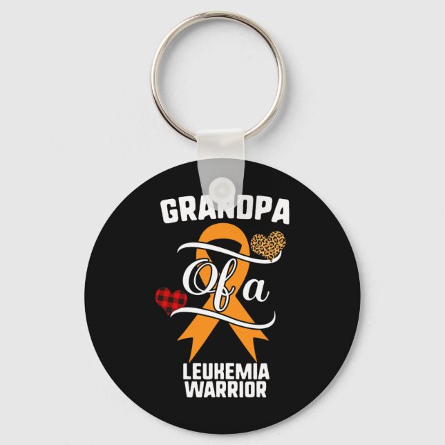 Porte-clés Grandpa Leukemia Sensibilisation Léopard Buffalo P (Recto)