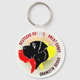 Porte-clés Grands Danais Noir Rouge Or