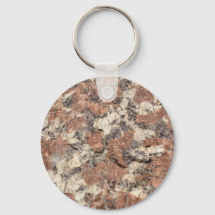 Porte-clés Granite Rock Texture - Rose Black White -