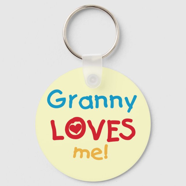 Porte-clés Granny Loves Me Tshirts et cadeaux (Recto)