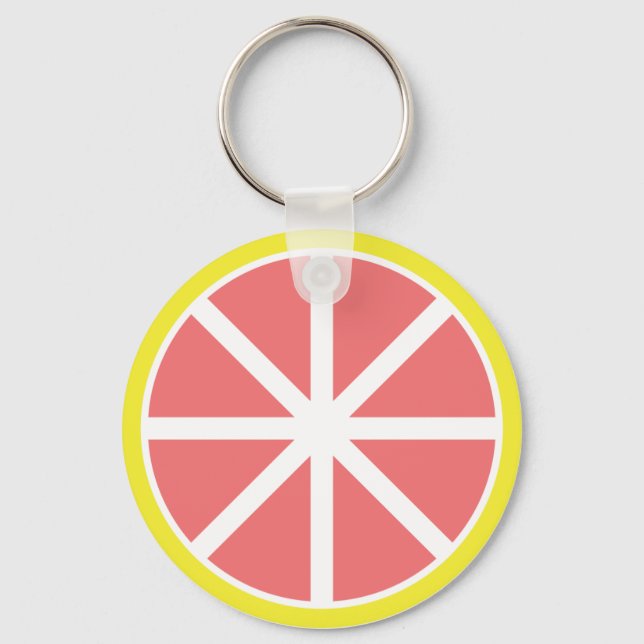 Porte-clés Grapefruit Slice Button Keychain (Recto)