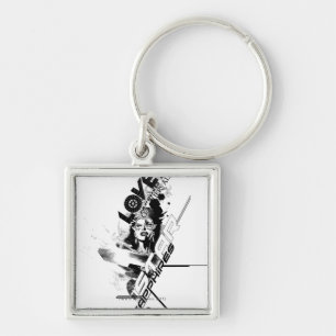 Porte-clés Graphique 9 de saphir d'étoile