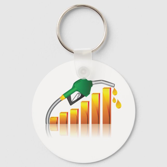 Porte-clés Graphique à barres de l'inflation due à la hausse  (Recto)