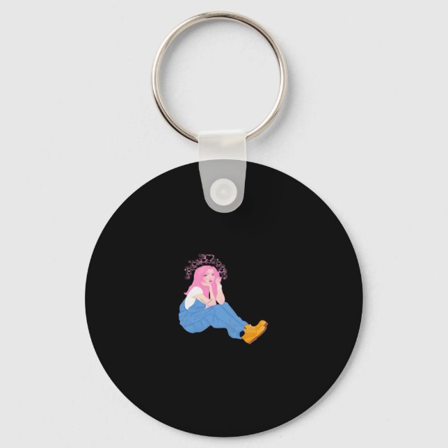 Porte-clés graphique artistique de cerf (Recto)