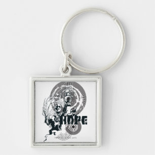 Porte-clés Graphique bleu 4 de lanterne