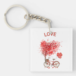 Porte-clés graphique de bicyclette d'amour Migno