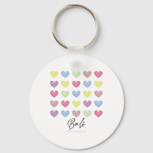 Porte-clés Graphique de cœurs Li