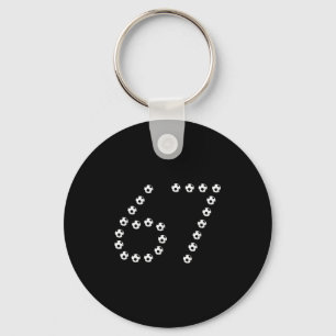 Porte-clés Graphique du numéro de football 67 _ Maillot de sp