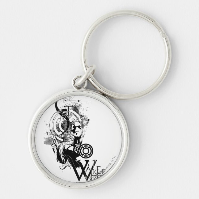 Porte-clés Graphique en lanterne bleue 2 (Devant)