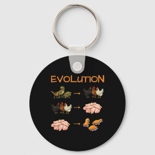 Porte-clés Graphique Nerd Meme Dino Évolution Drôle Hommes Fe