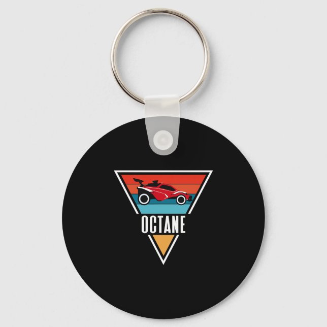 Porte-clés Graphique Octane Rocket Soccer Rétro Coucher de so (Recto)