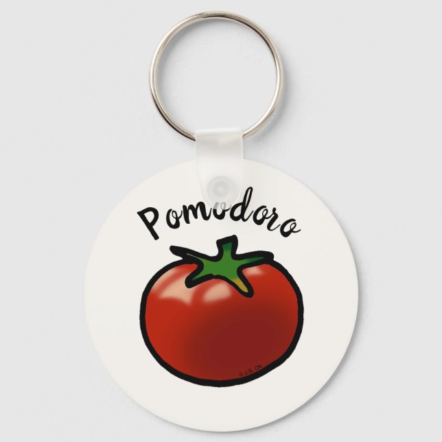 Porte-clés Graphique rustique pomodoro tomate italien (Recto)