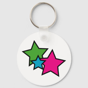 Porte-clés Graphiques Étoiles Néo-Rétro – Art Pop Y2K 90s Lum