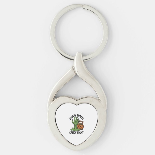 Porte-clés Graphisme de friandise effrayante de monstre de bo (Devant)