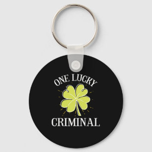Porte-clés Graphisme de la Saint-Patrick pour un criminel cha
