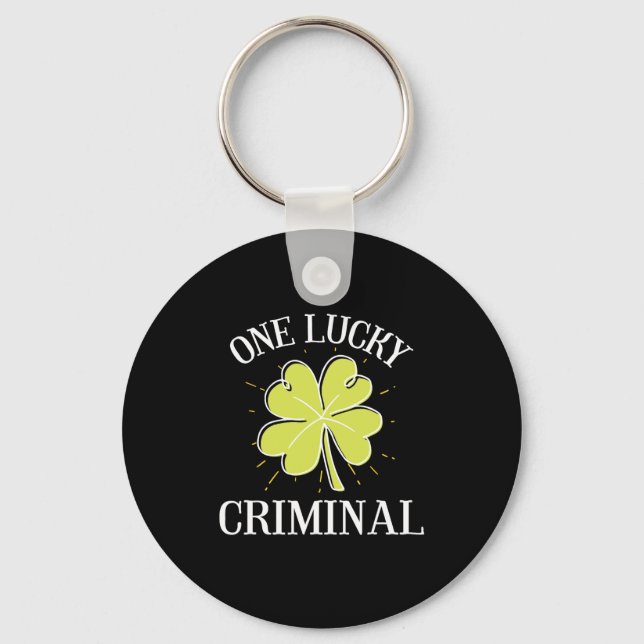 Porte-clés Graphisme de la Saint-Patrick pour un criminel cha (Recto)