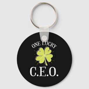 Porte-clés Graphisme de la Saint-Patrick pour un P.-D.G. Un c