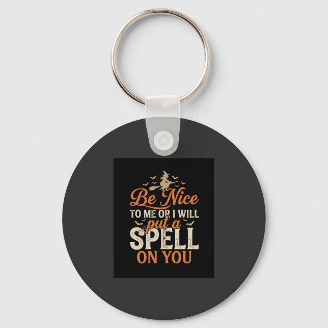 Porte-clés Graphisme de sort de sorcière d'Halloween_1 (Recto)