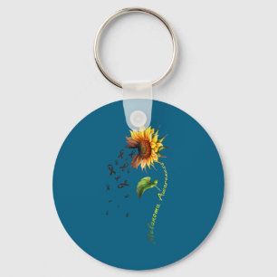 Porte-clés Graphisme de tournesol pour la sensibilisation au