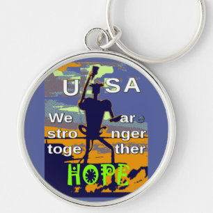 Porte-clés Graphisme Espoir Patriotique USA