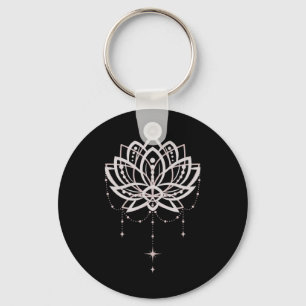 Porte-clés Graphisme Fleur de Lotus Namaste Yoga Lily