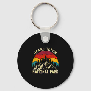 Porte-clés Graphisme rétro vintage du parc national de Grand