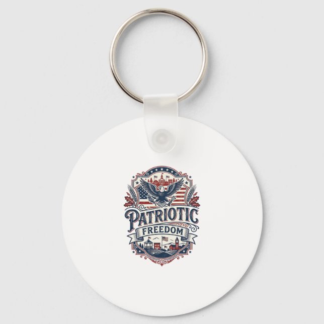 Porte-clés Graphisme vectoriel de fierté de petite ville du M (Recto)