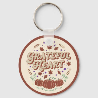 Porte-clés Grateful Heart Autumn Pumpkin Design