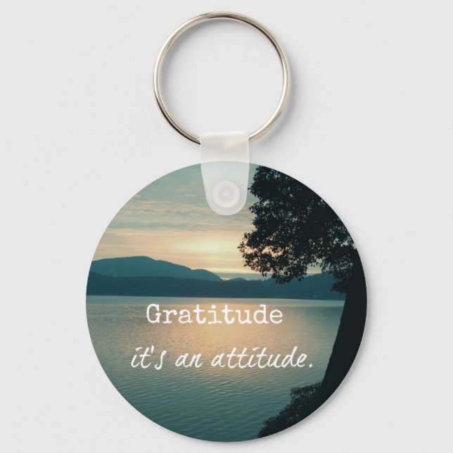 Porte-clés Gratitude : C'est une citation d'attitude (Recto)